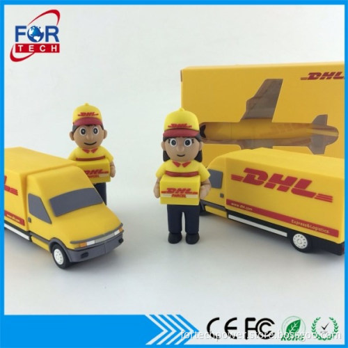 dhl express office corporate promotional gift dhl gifts set power bank & airplane usb for souvenirs